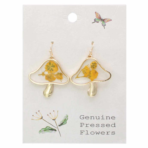 Toadstool Dried Flower Earring