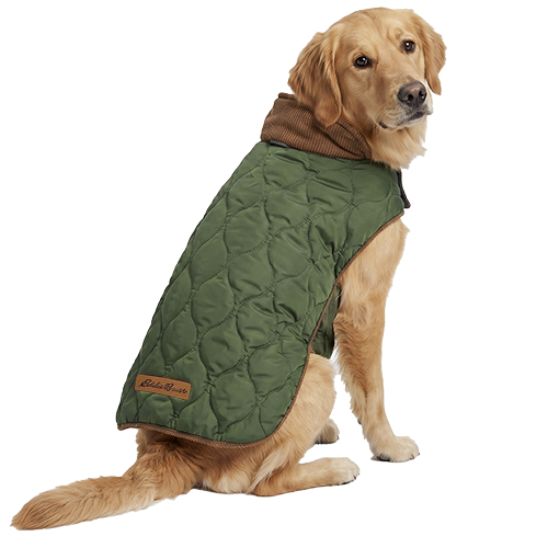 Eddie Bauer Bend Onion Quilt Dog Jacket, Green