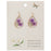 Lovely Lavender Dried Flower Gold Teardrop Earrings