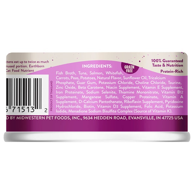 Earthborn Holistic Harbor Harvest Grain-Free Canned Cat & Kitten Food, 5.5-oz Can