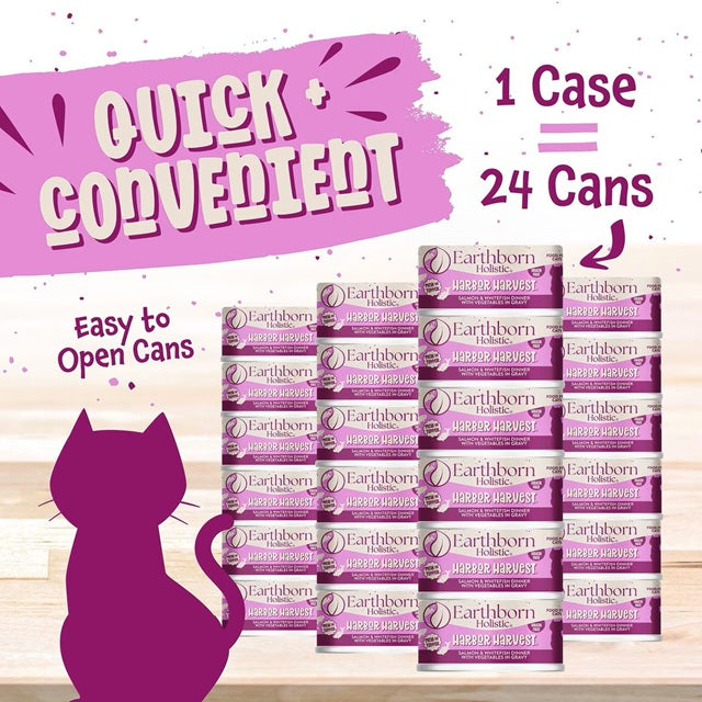 Earthborn Holistic Harbor Harvest Grain-Free Canned Cat & Kitten Food, 5.5-oz Can