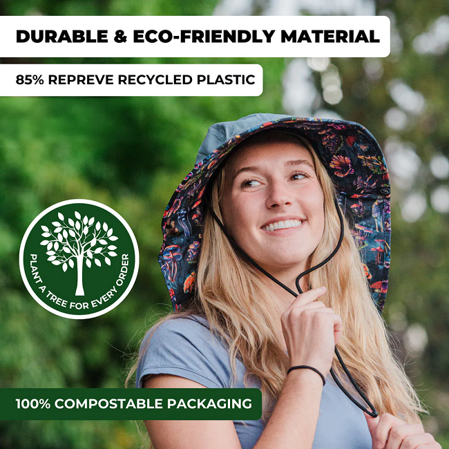 Farmers Defense Sun Hat - Fungi Forager’s - Grey