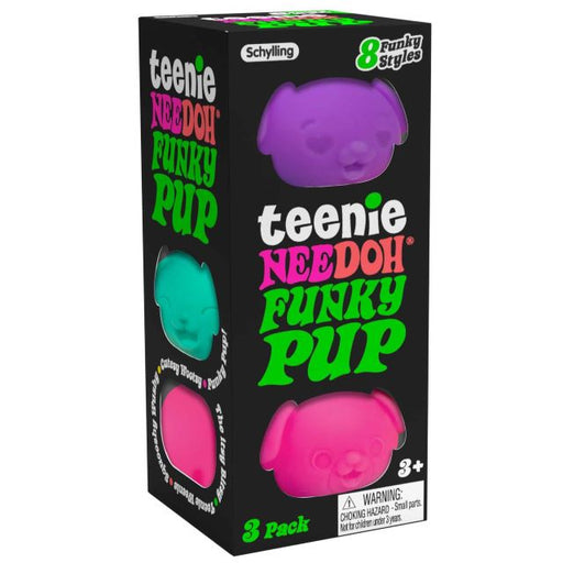 Teenie NeeDoh Funky Pups 3-Pack, Assorted