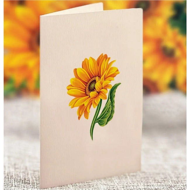 FreshCut Paper Pop Up Mini Sunflowers 3D Greeting Card