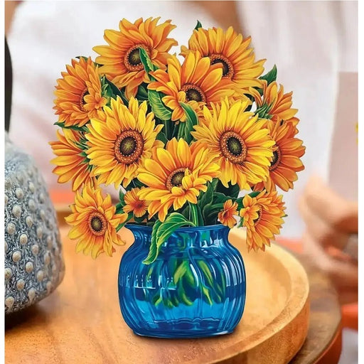 FreshCut Paper Pop Up Mini Sunflowers 3D Greeting Card