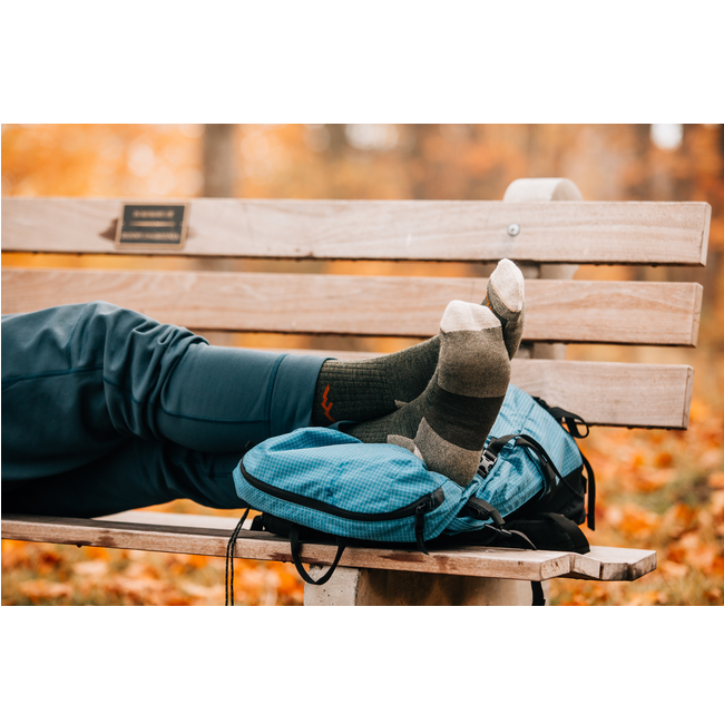 Men's Hiker Micro Crew Midweight Hiking Socks, Olive