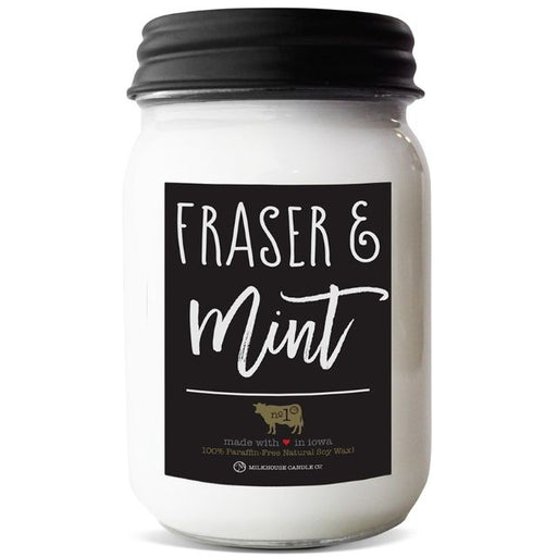 Milkhouse Farmhouse Collection Soy Candle: Fraser & Mint, 13-oz. Mason Jar