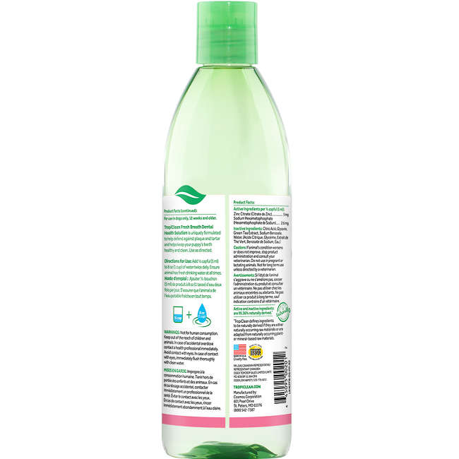 Tropiclean Fresh Breath Dental Health Solution for Puppies