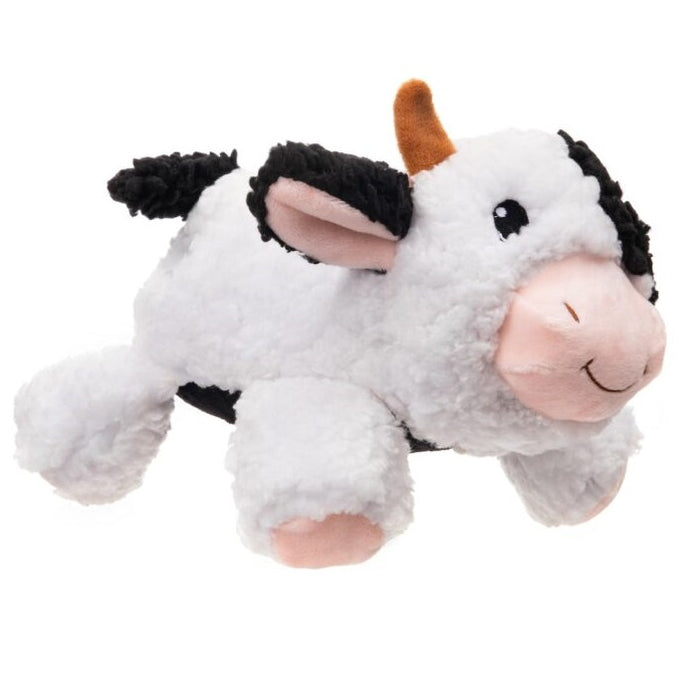 Growl Fuzzaroos Coco the Cow Tough Plush Dog Toy