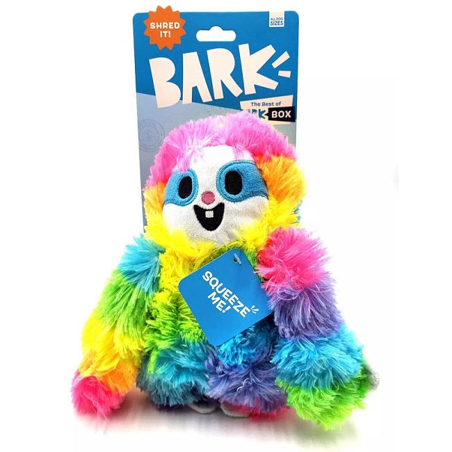 Bark Good Vibes Gary Rainbow Sloth Plush Dog Toy