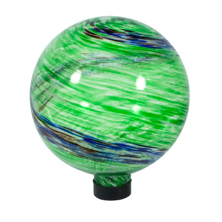 Echo Valley 10 in. Green Swirl Illuminarie Gazing Globe