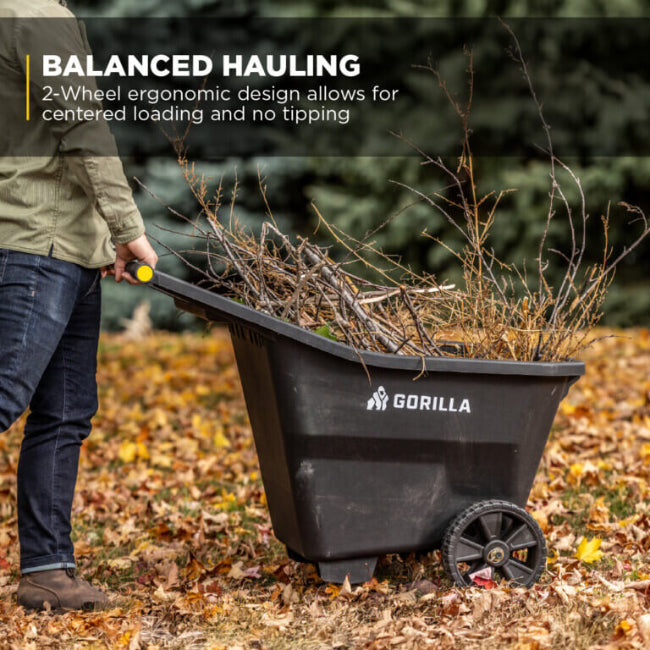 Gorilla Carts 4.5 Cu Ft Poly Yard Cart