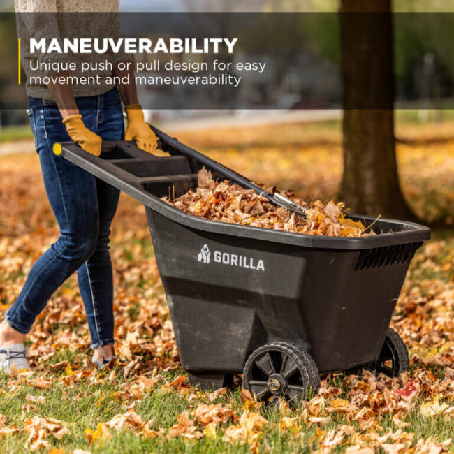 Gorilla Carts 4.5 Cu Ft Poly Yard Cart