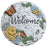 Welcome Floral Decorative Stepping Stone