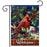 Cardinal and Holly Welcome Winter Garden Flag