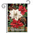 Mixed Poinsettias Welcome Winter Garden Flag