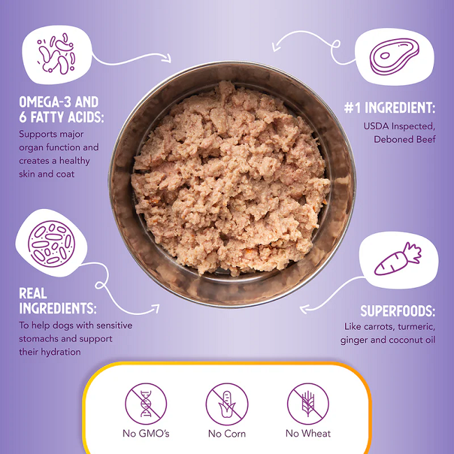 Health Extension Digestive Support Dog Food, Beef & Carrot Entrée in Gravy 9oz Can