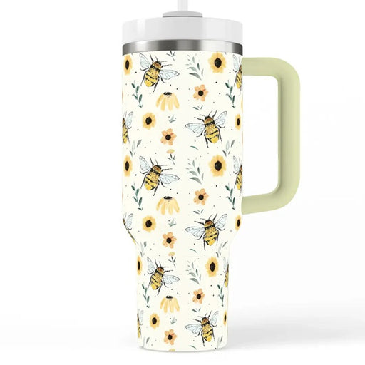 June Apothicarie Honey Bee 40oz Insulated Handle Tumbler