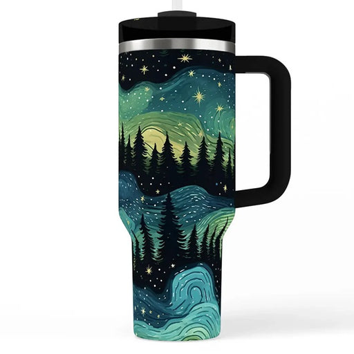 June Apothicarie The Northern Lights 40oz Insulated Handle Tumbler
