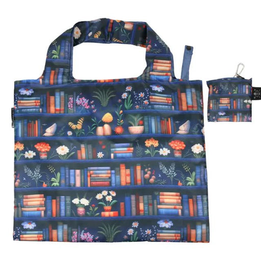 June Apothicarie Blue Floral Bookshelf Eco Reusable Bag