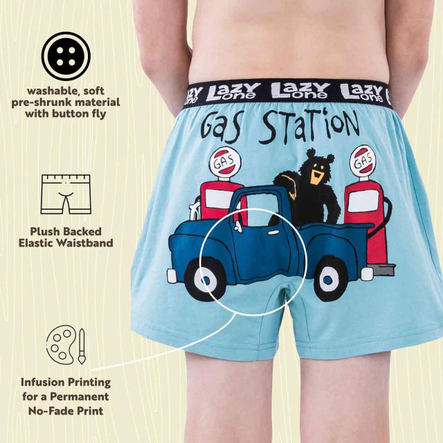 LazyOne Gas Station Kid Boxer