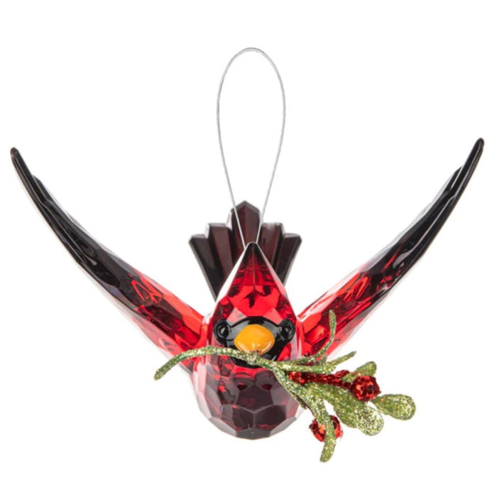 Kissing Krystals Cardinal in Flight Ornament KK643