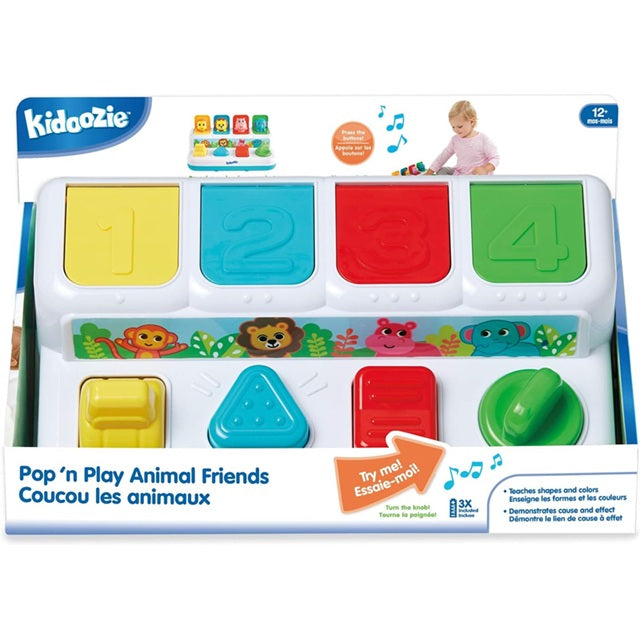 Kidoozie Pop ‘N Play Animal Friends Pop Up Activity Toy