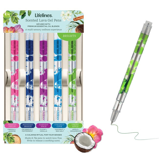 Lifelines Scented Lava Pens, 5-pack Brights