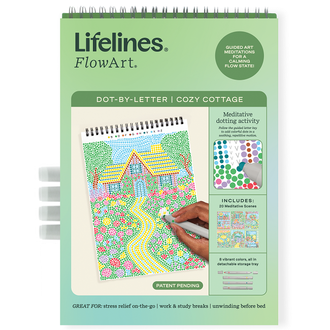 Lifelines FlowArt®: Dot-By-Letter Cozy Cottage