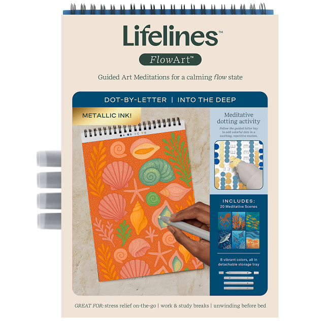 Lifelines FlowArt®: Dot-By-Letter Into the Deep Metallic