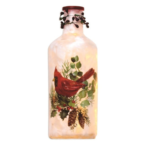 Pine Boughs & Birds Pre-Lit Glass Bottle LLL2241 (Assorted)