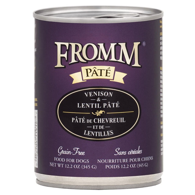 Fromm Venison & Lentil Pate Dog Food, 12-oz Can