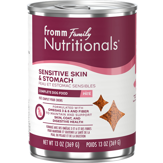 Nutritionals Sensitive Skin and Stomach Complete Dog Food Pâté 13 oz Can