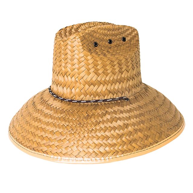 Goldcoast Sunwear Lever Straw Lifeguard Hat with Cord