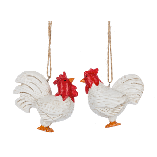 Folk Art Chicken Ornament, Assorted