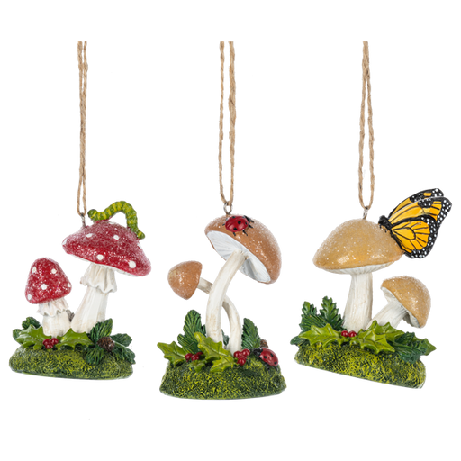 Mushroom Ornament, Assorted