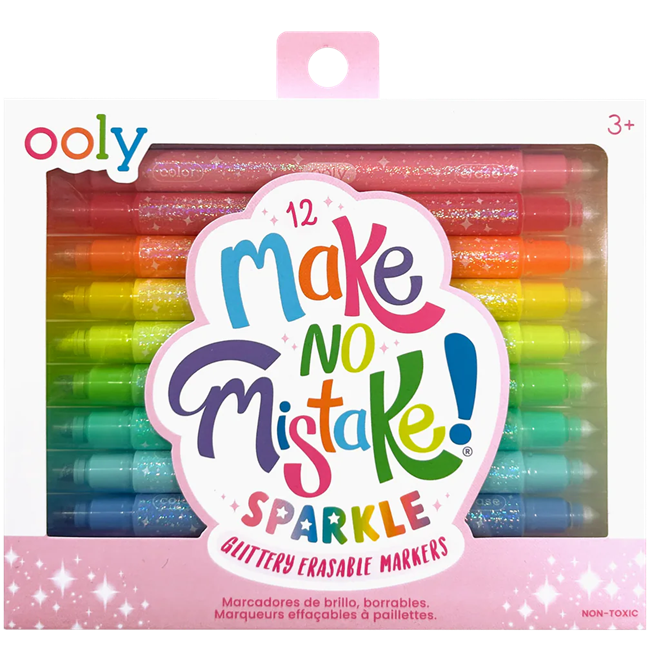 Sparkle Glittery Erasable Markers - Set of 12