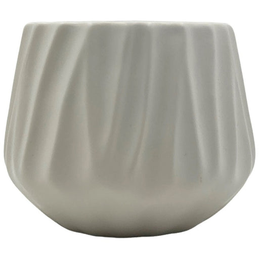 5 Inch Matte White Ceramic Planter by Michael Carr Designs