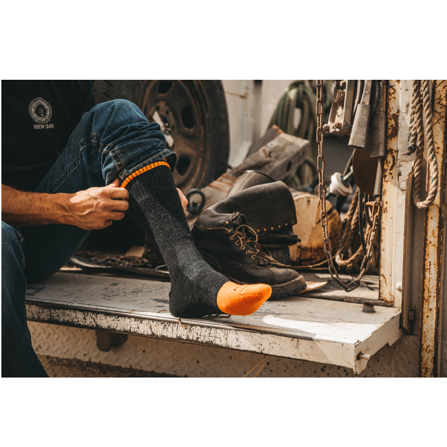 Men's Steely Boot Midweight Work Socks, Graphite