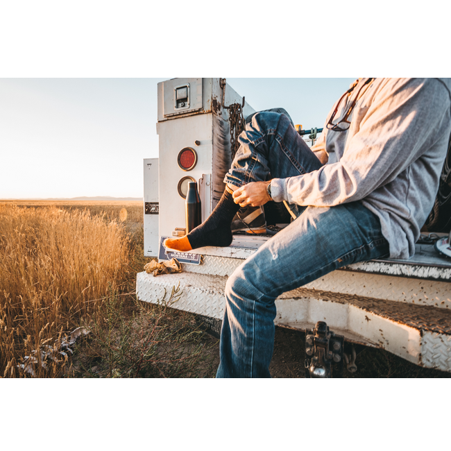Men's Steely Boot Midweight Work Socks, Graphite