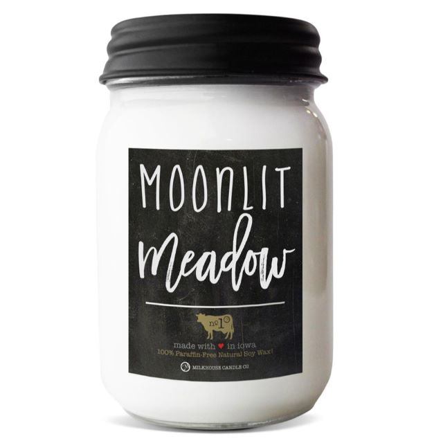 Milkhouse Farmhouse Collection Soy Candle: Moonlit Meadow, 13-oz. Mason Jar