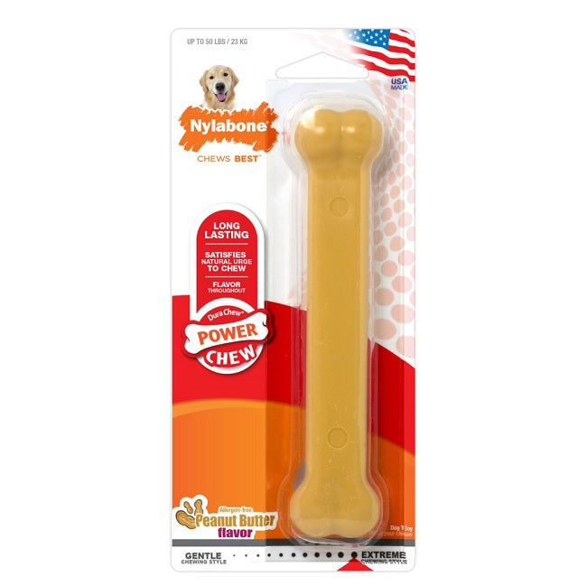 Nylabone Power Chew Durable Dog Toy, Large - Peanut Butter Flavor