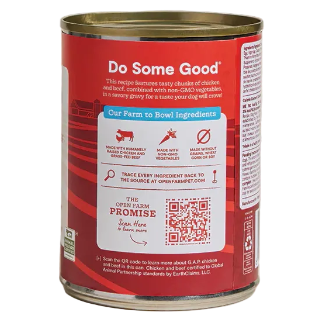 Open Farm Chicken & Grass-Fed Beef Hearty Stew Wet Dog Food 12.5-oz Can