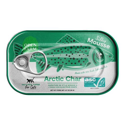 Open Farm Arctic Char Topper for Cats - Case of 17, 3.17 oz. Tins