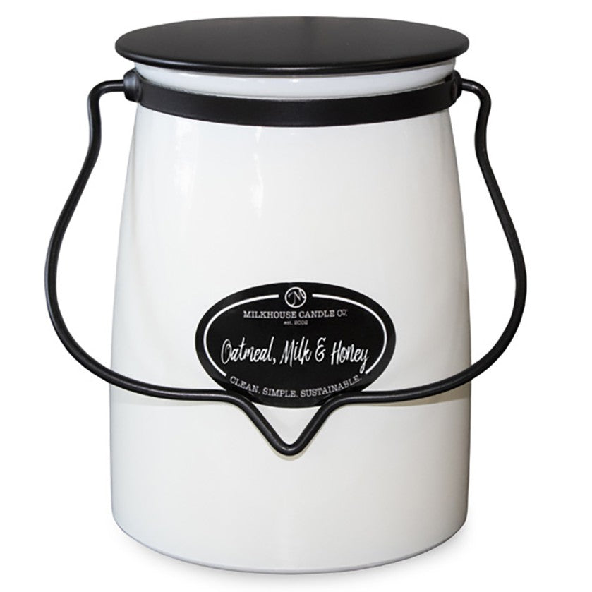 Milkhouse Creamery Collection Soy Candle: Oatmeal, Milk, & Honey, 22-oz. Butter Jar