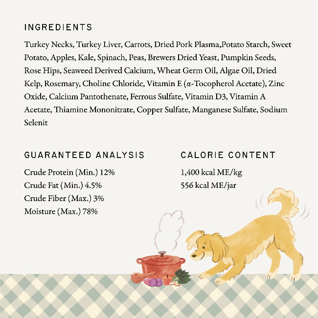 Humbl Homestead Turkey Frozen Dog Food 14 oz