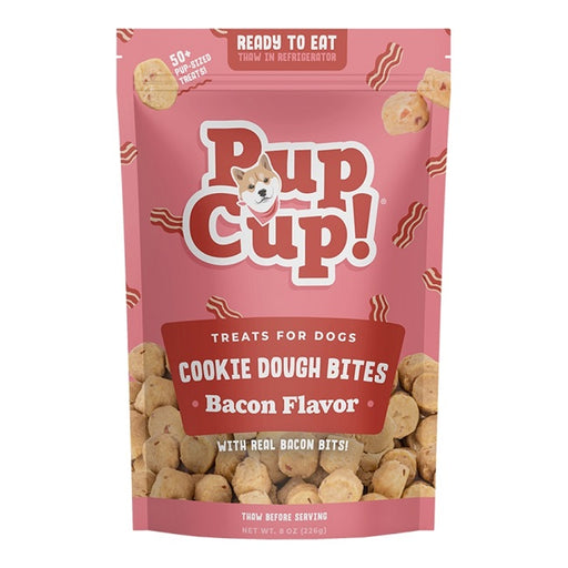 Pup Cup Frozen Cookie Dough Bites Treats for Dogs, Bacon Flavor