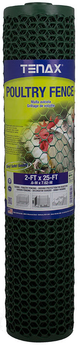 Plastic Poultry Fencing, .75 inch Hexagonal Mesh - Tenax