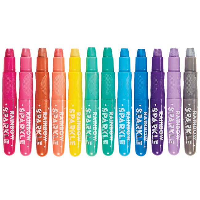 Rainbow Sparkle Metallic Watercolor Gel Crayons - Set of 12