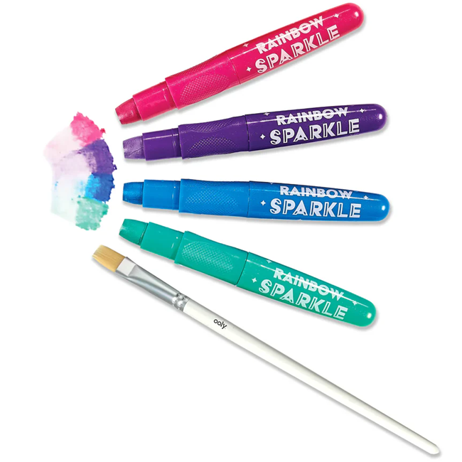 Rainbow Sparkle Metallic Watercolor Gel Crayons - Set of 12